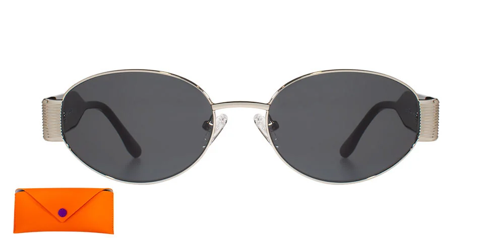 MARCO MOTTA SOL MOD PUNTAL PLATA LENTE AR GRIS 54X18 + ESTUCHE